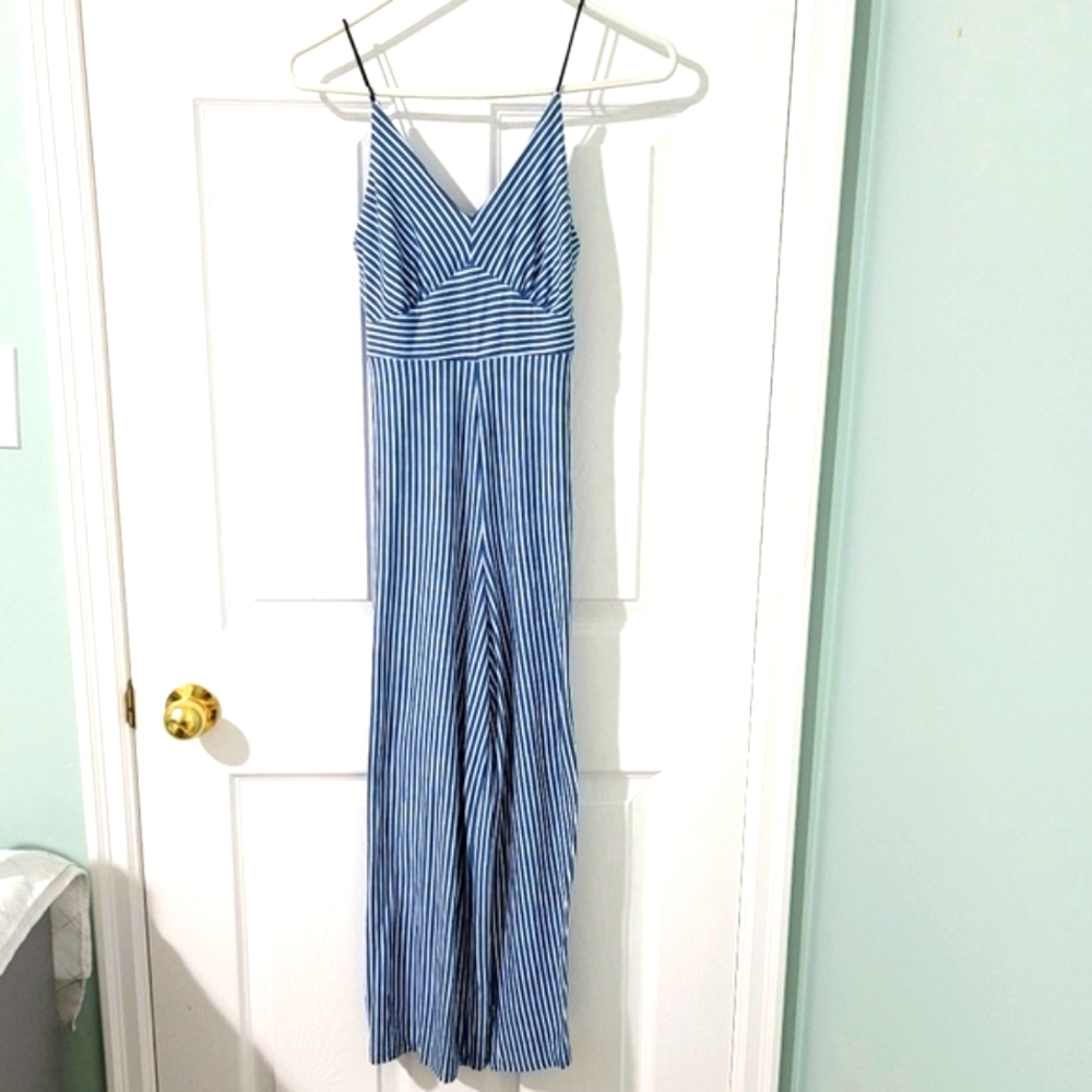 NWOT Polly & Esther Women's Strappy Striped Jumpsuit Size M